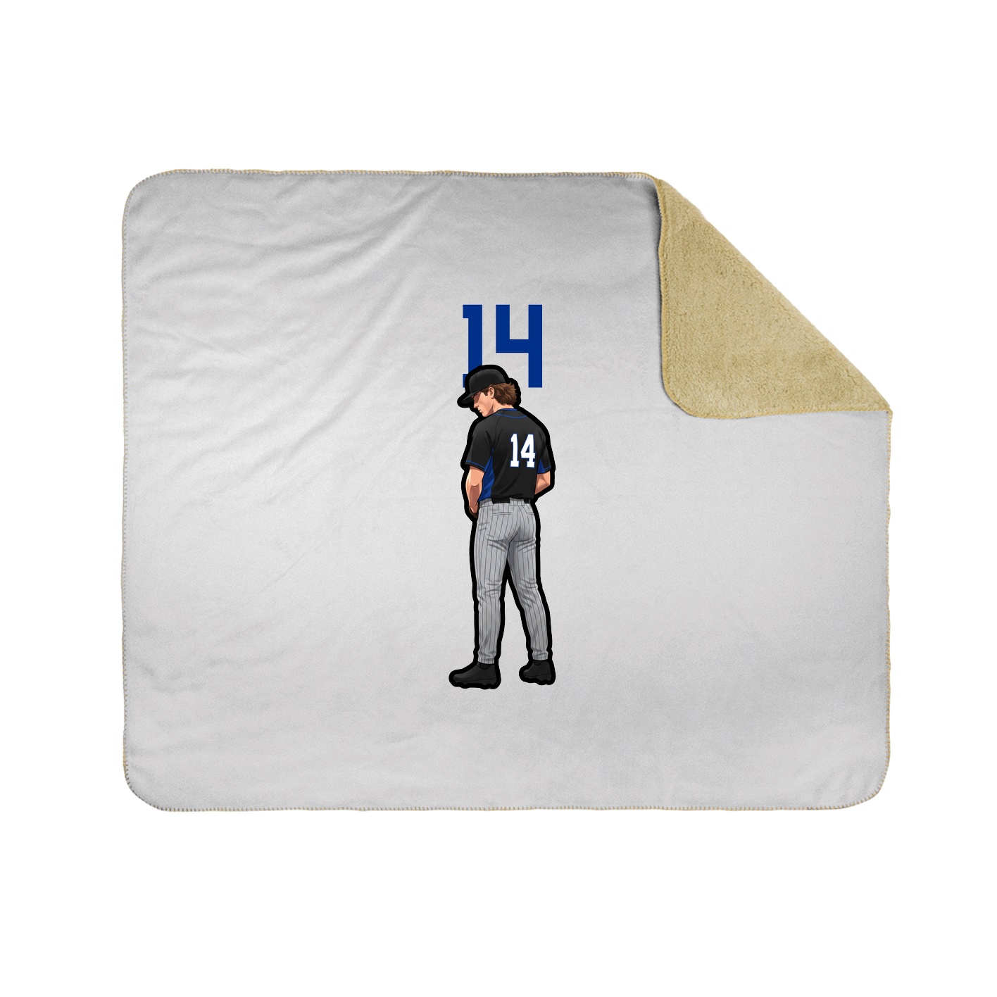 Throw Blanket — Number Top in White
