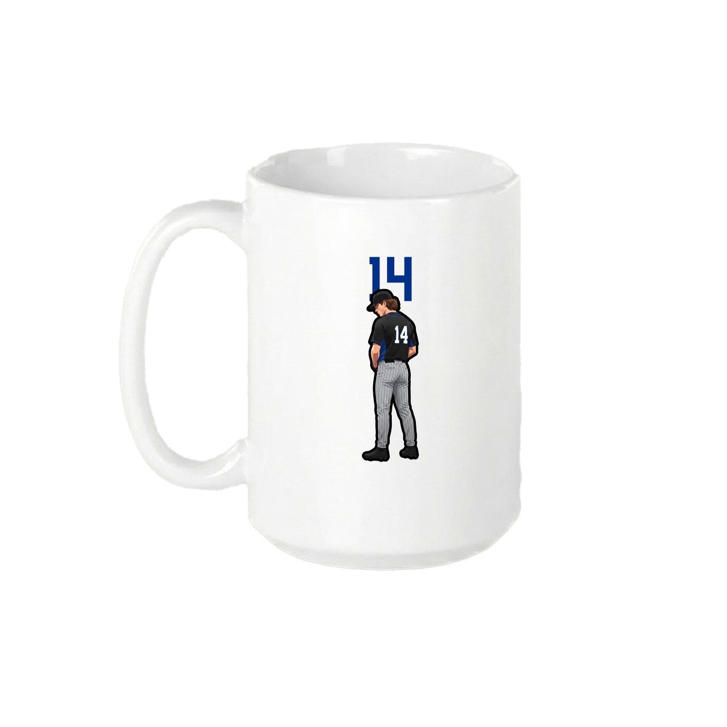 15oz Coffee Mug — Number Top in White