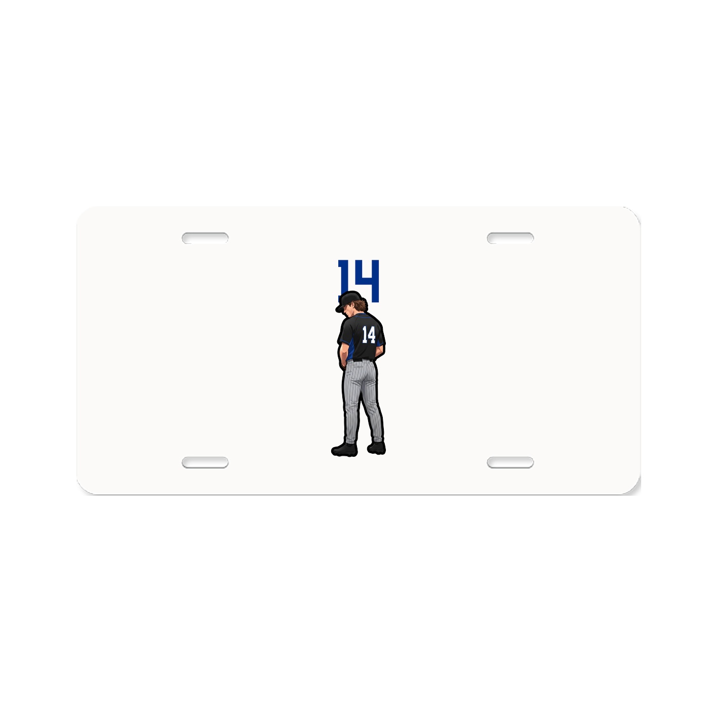 License Plate — Number Top in Classic