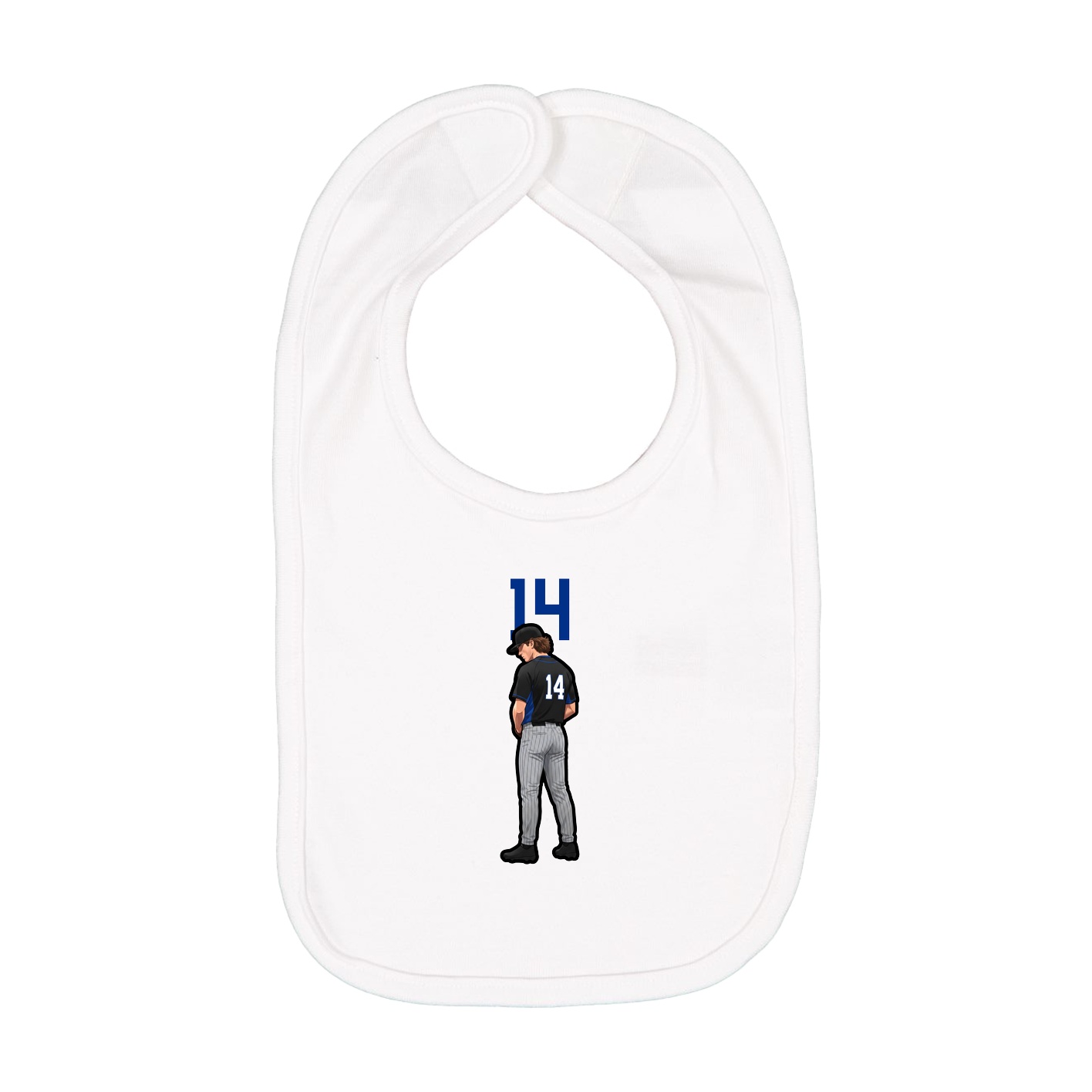 Infant Bib — Number Top in White