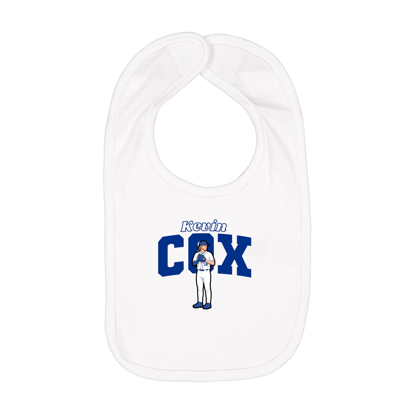 Infant Bib — Name Arch in White