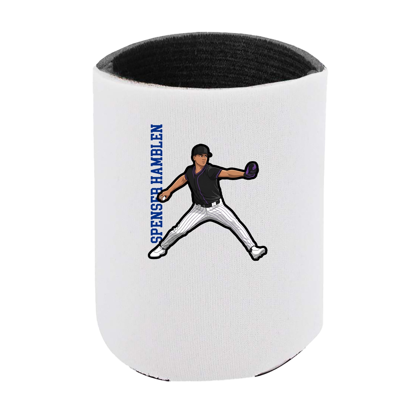 Can Holder — Name Vertical in White