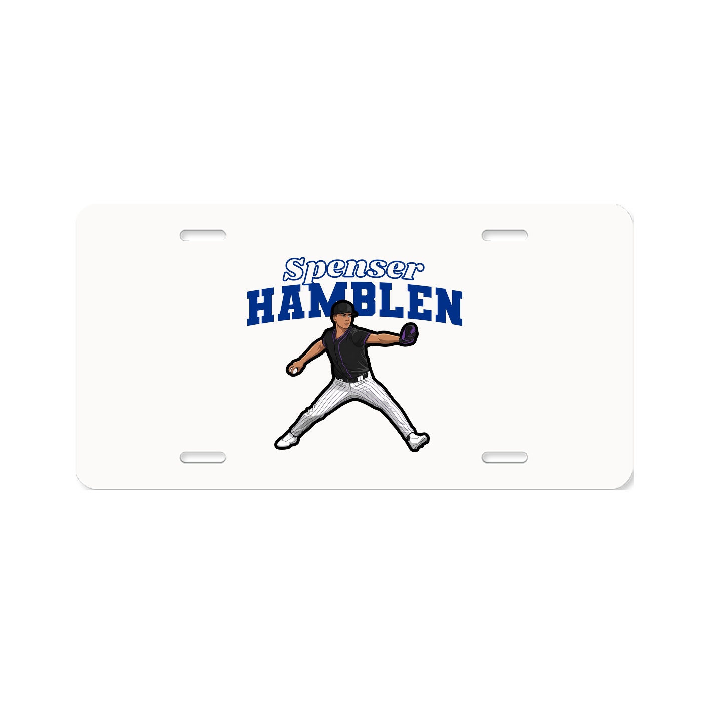 License Plate — Name Arch in Classic
