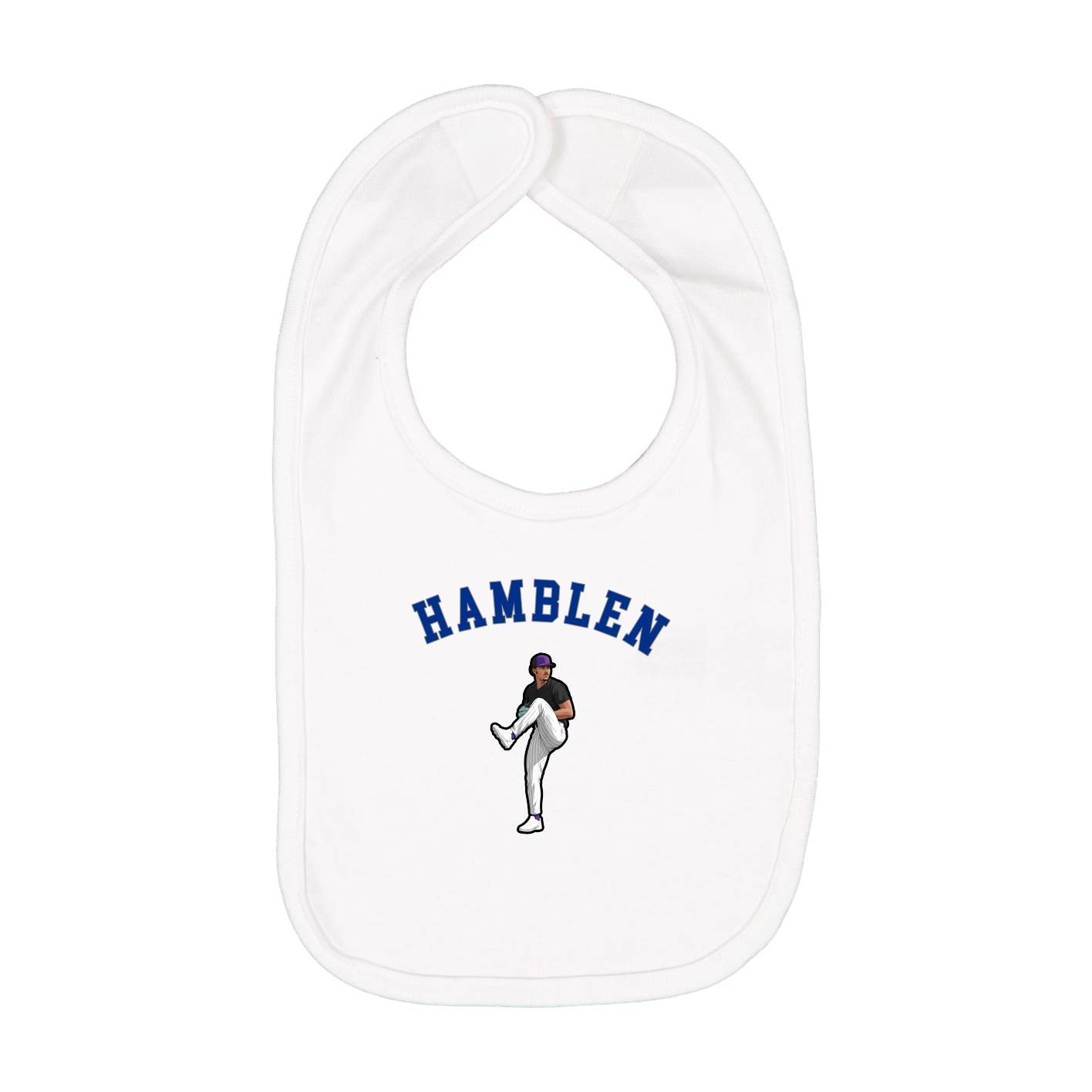 Infant Bib — Shirsey Arch in White