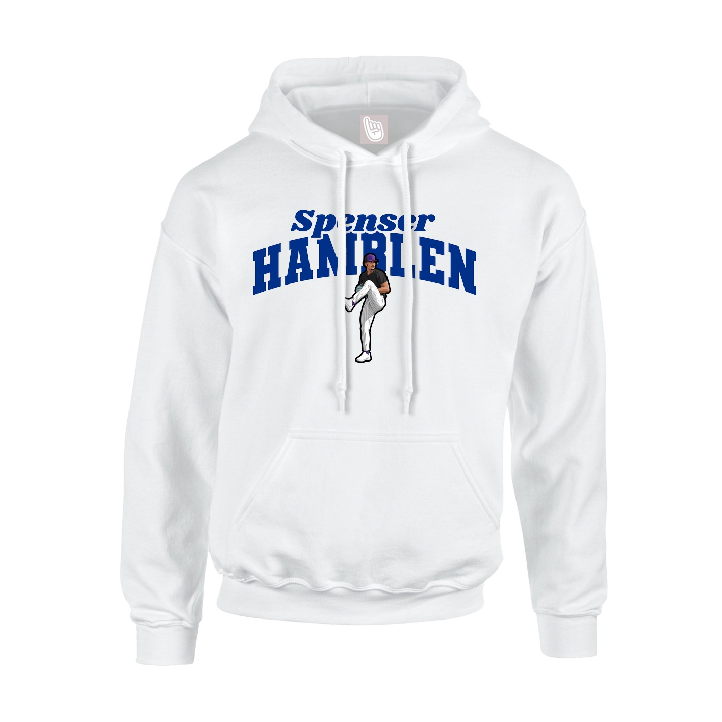 Hoodie — Signature Arch in White