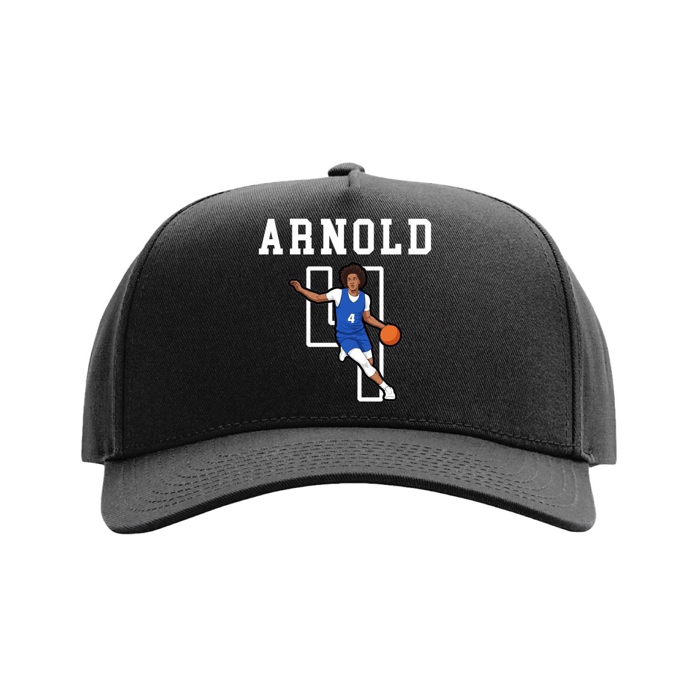 Full Fabric Five-Panel Champ Cap — Shirsey in Black