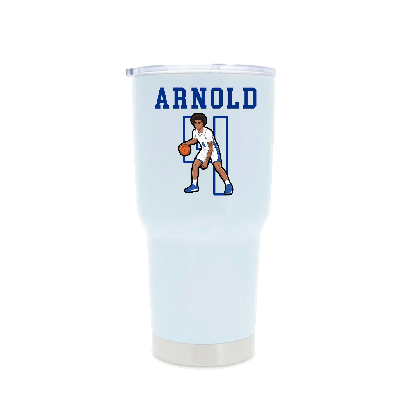 30oz Stainless Steel Tumbler — Shirsey in White