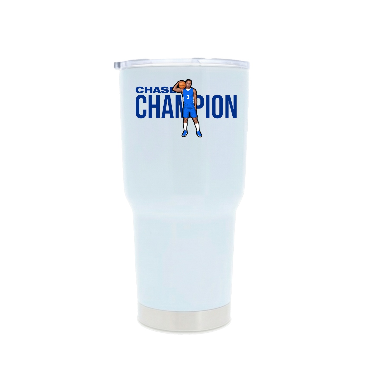 30oz Stainless Steel Tumbler — Player Name in White