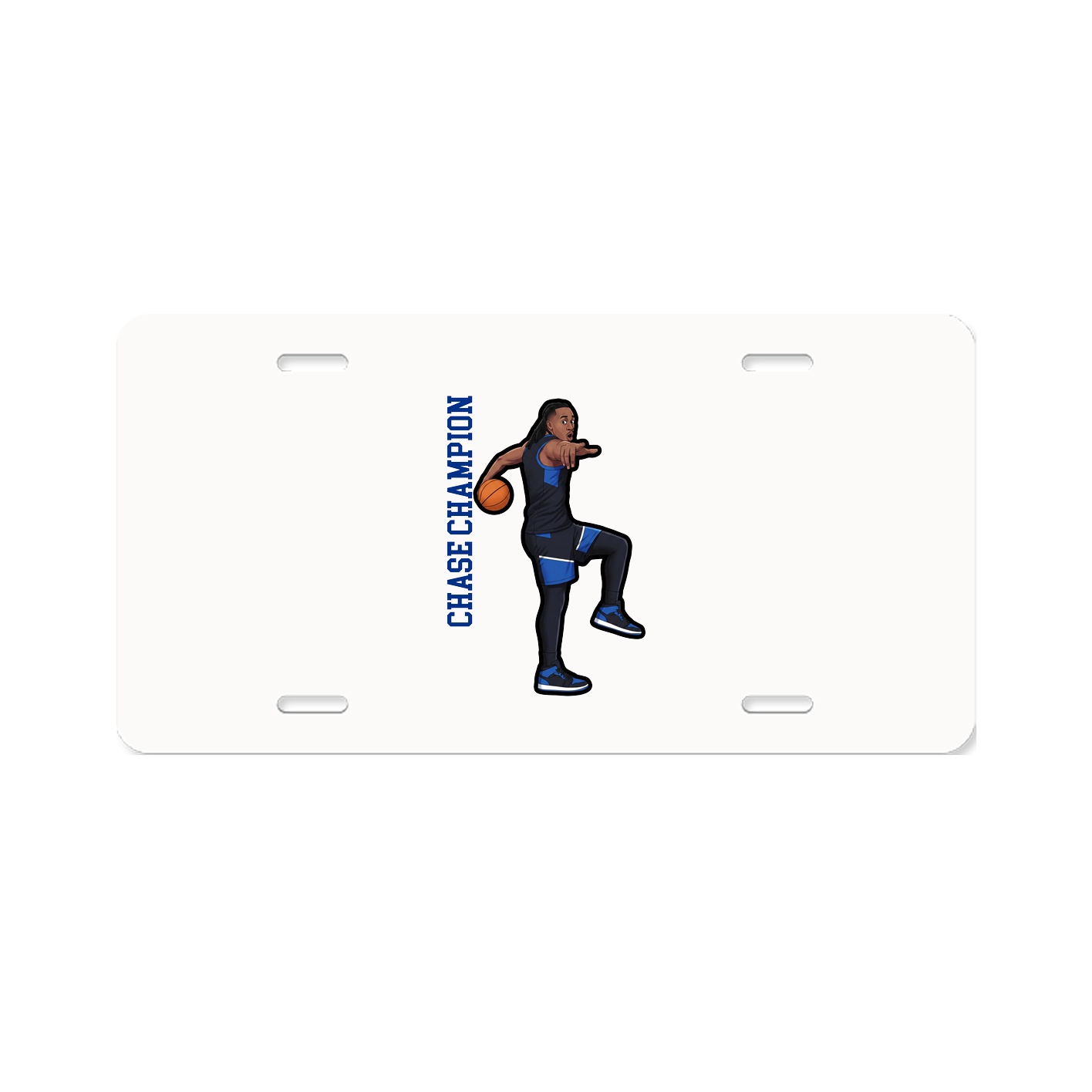License Plate — Name Vertical in Classic