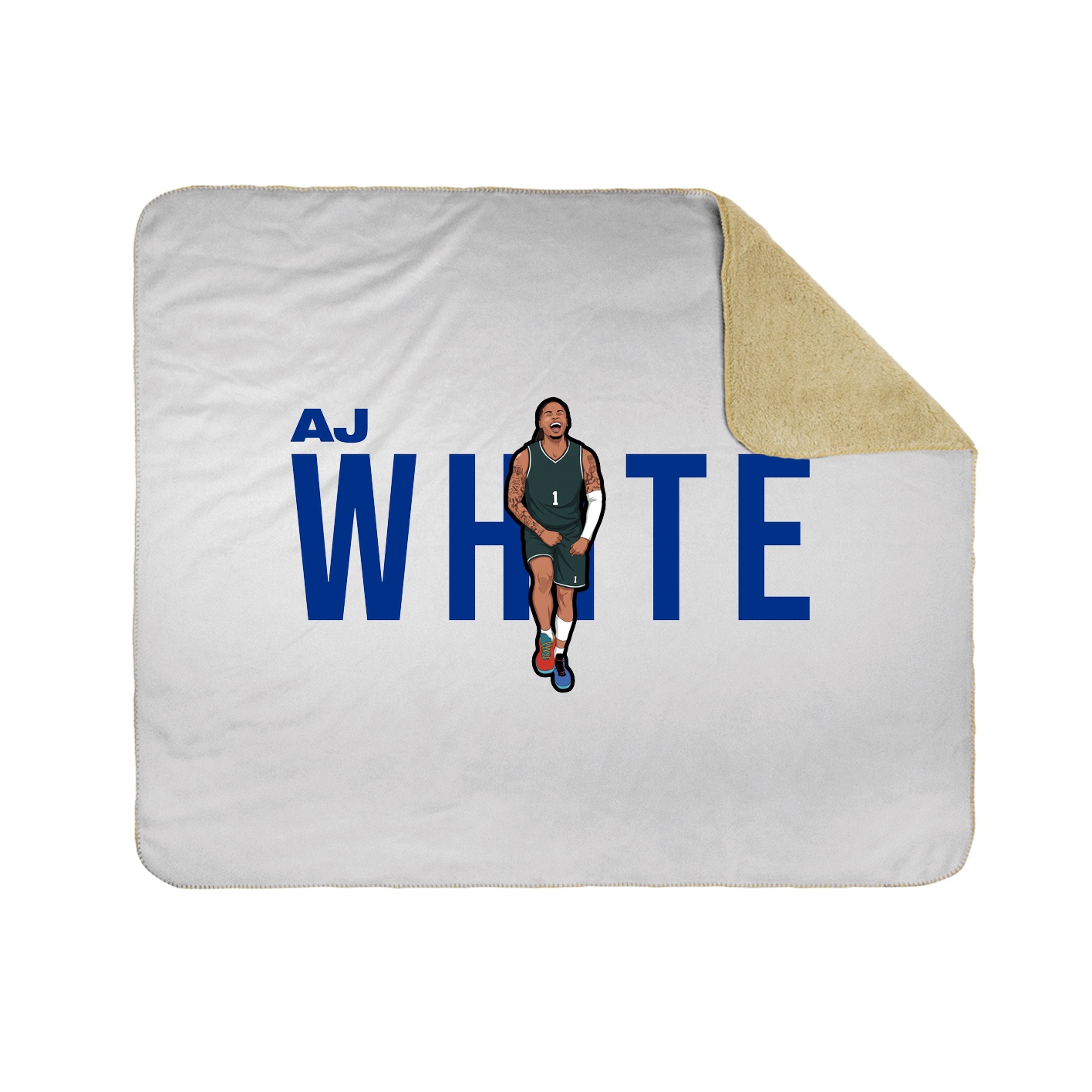 Throw Blanket — Player Name in White