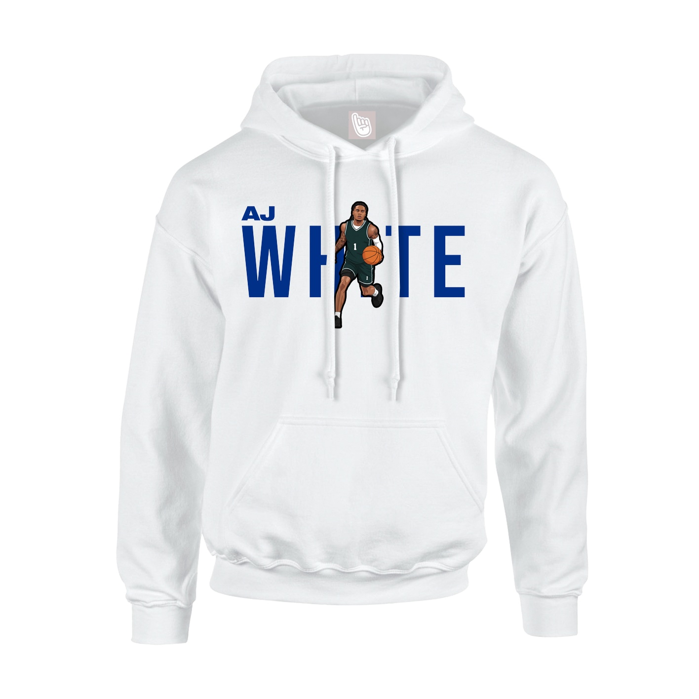 Youth Hoodie — Player Name in White