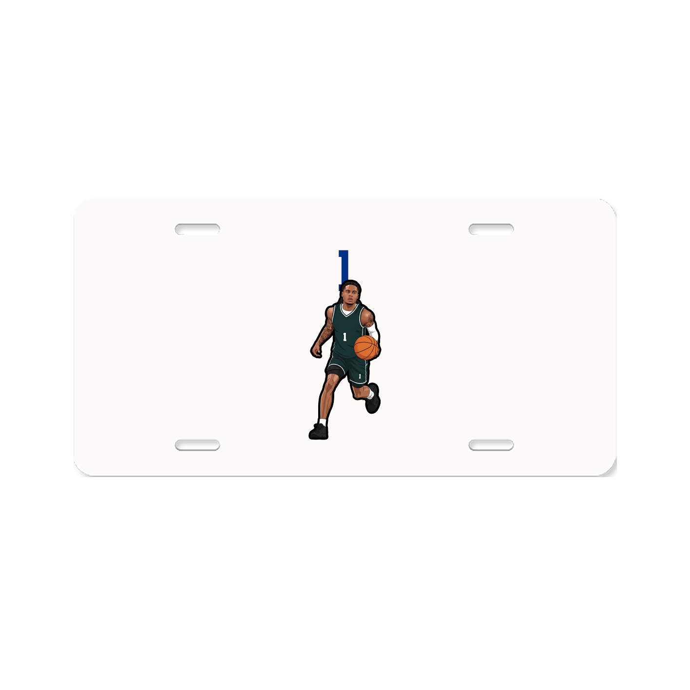 License Plate — Number Top in Classic