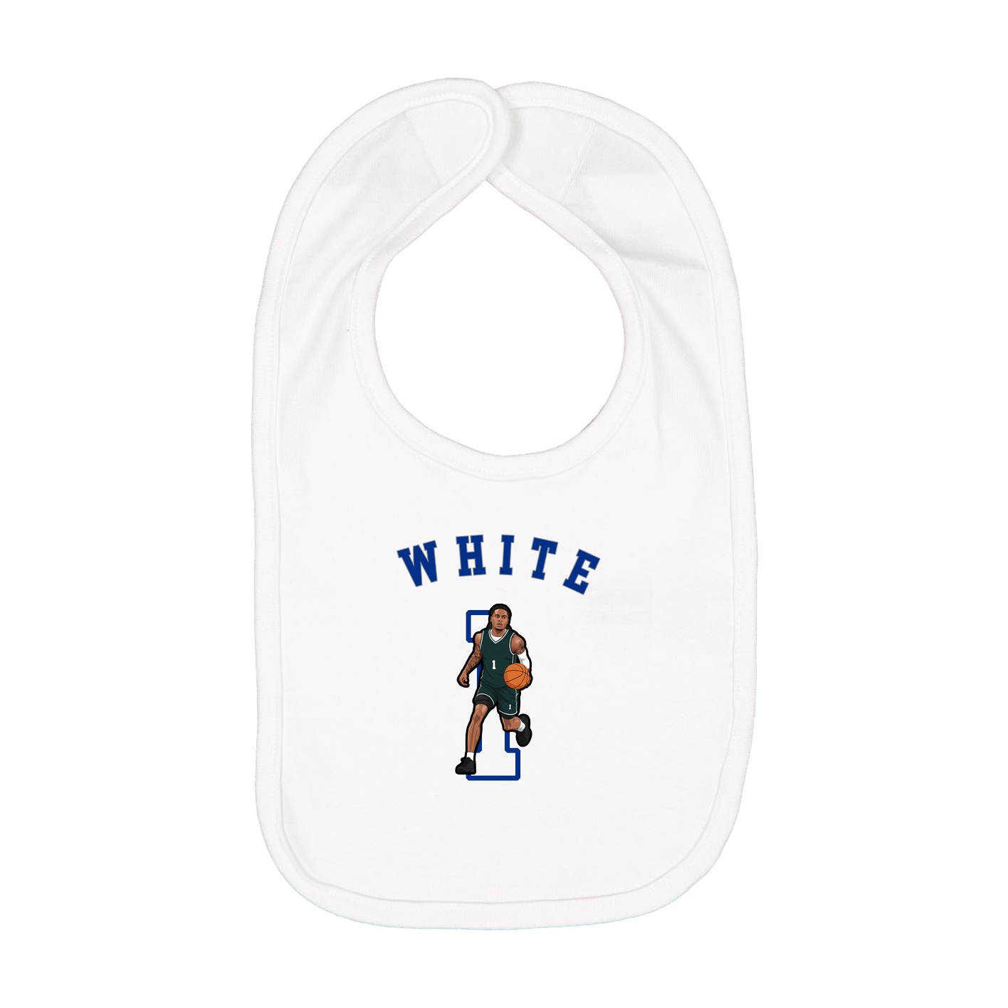 Infant Bib — Shirsey Arch in White