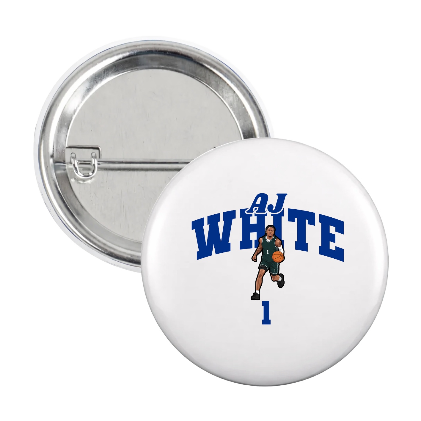 Game Day Button — Signature Arch in White