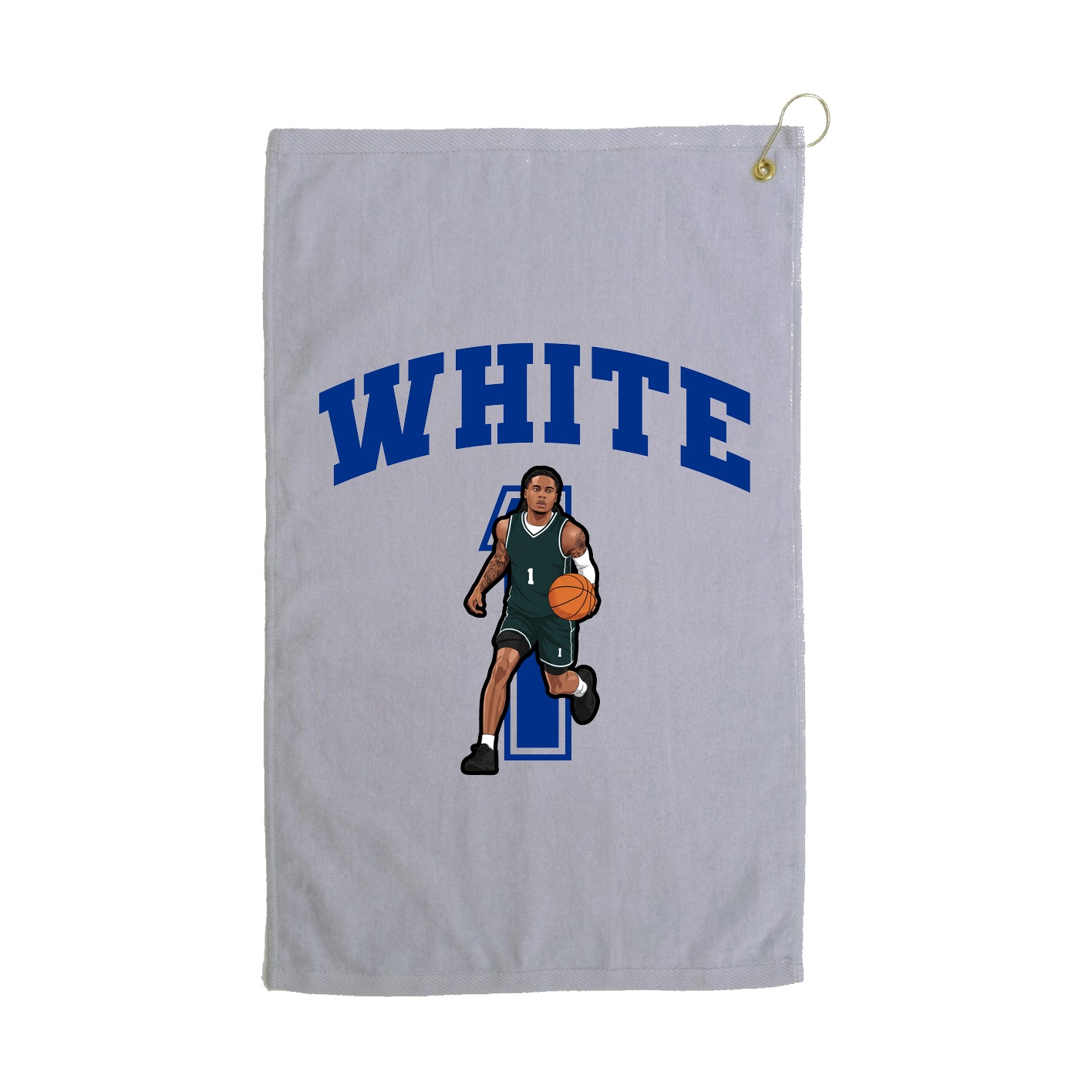 Golf Towel — Number in Grey