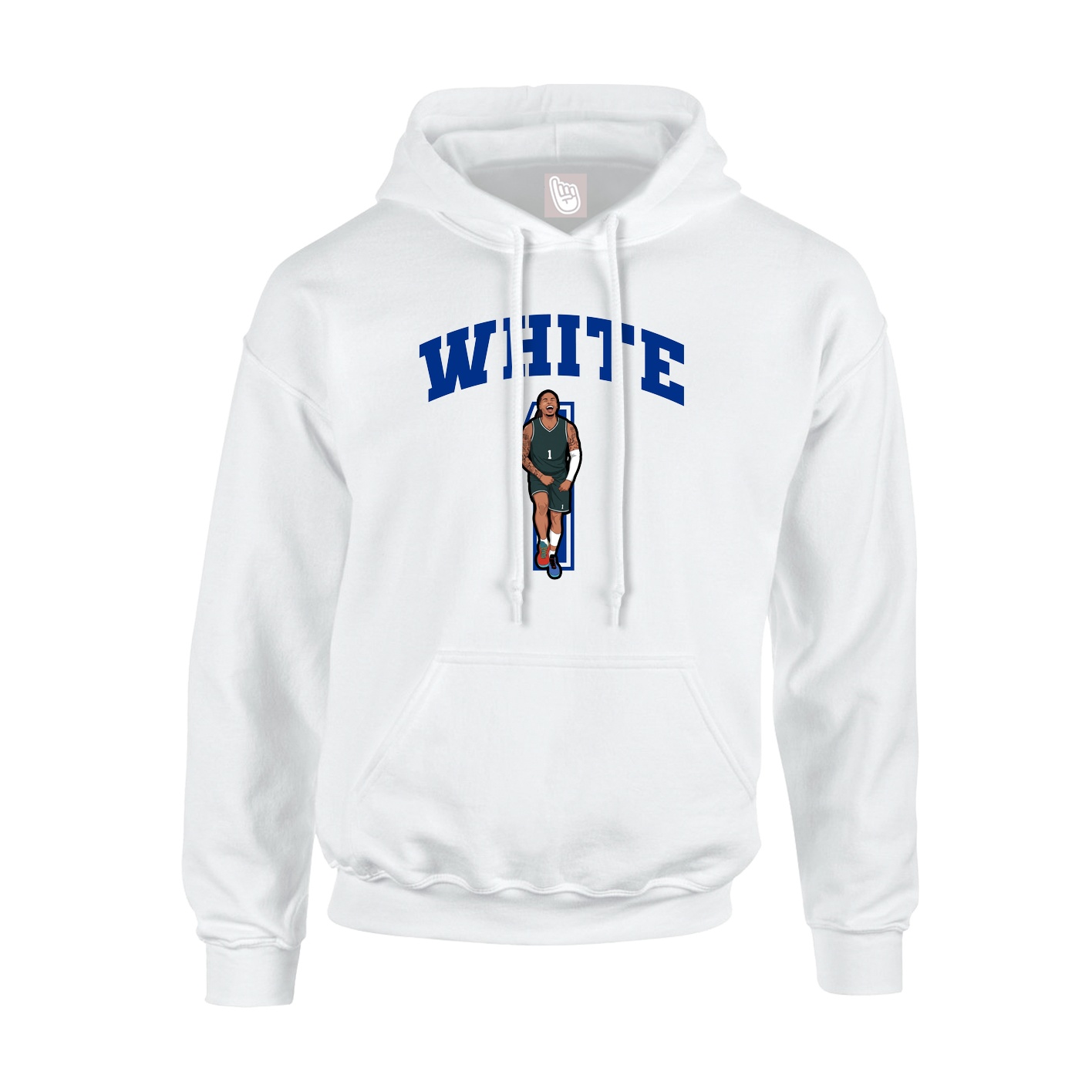 Youth Hoodie — Number in White