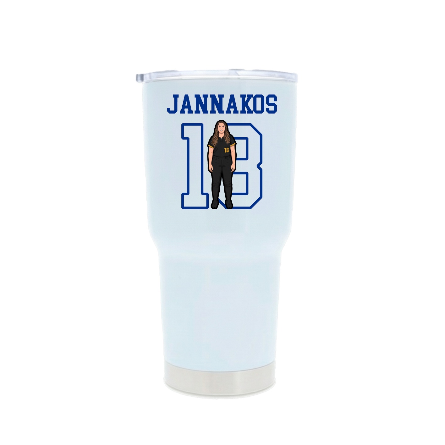 30oz Stainless Steel Tumbler — Shirsey in White