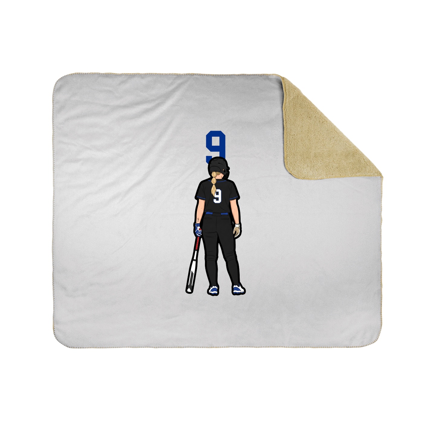 Throw Blanket — Number Top in White
