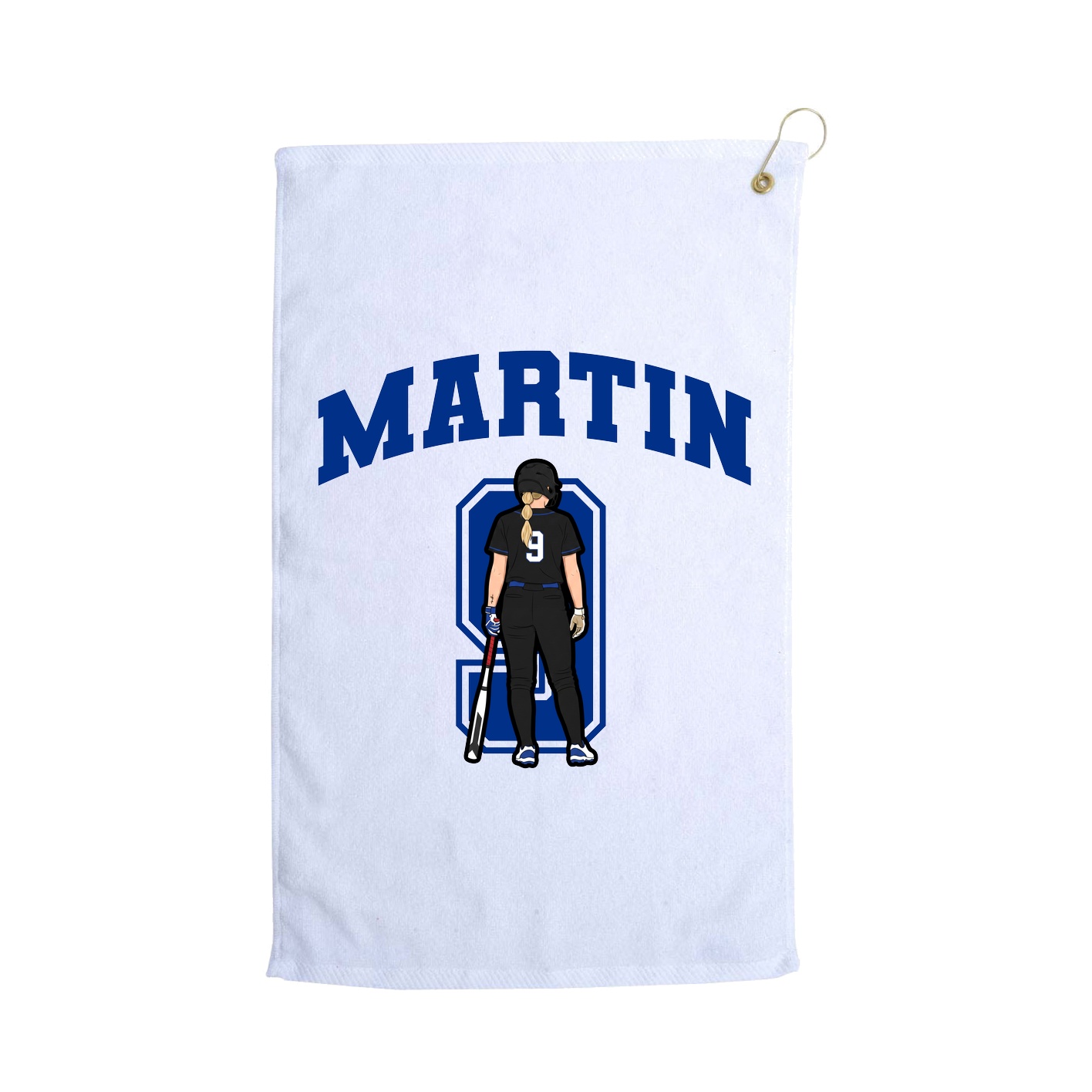 Golf Towel — Number in White
