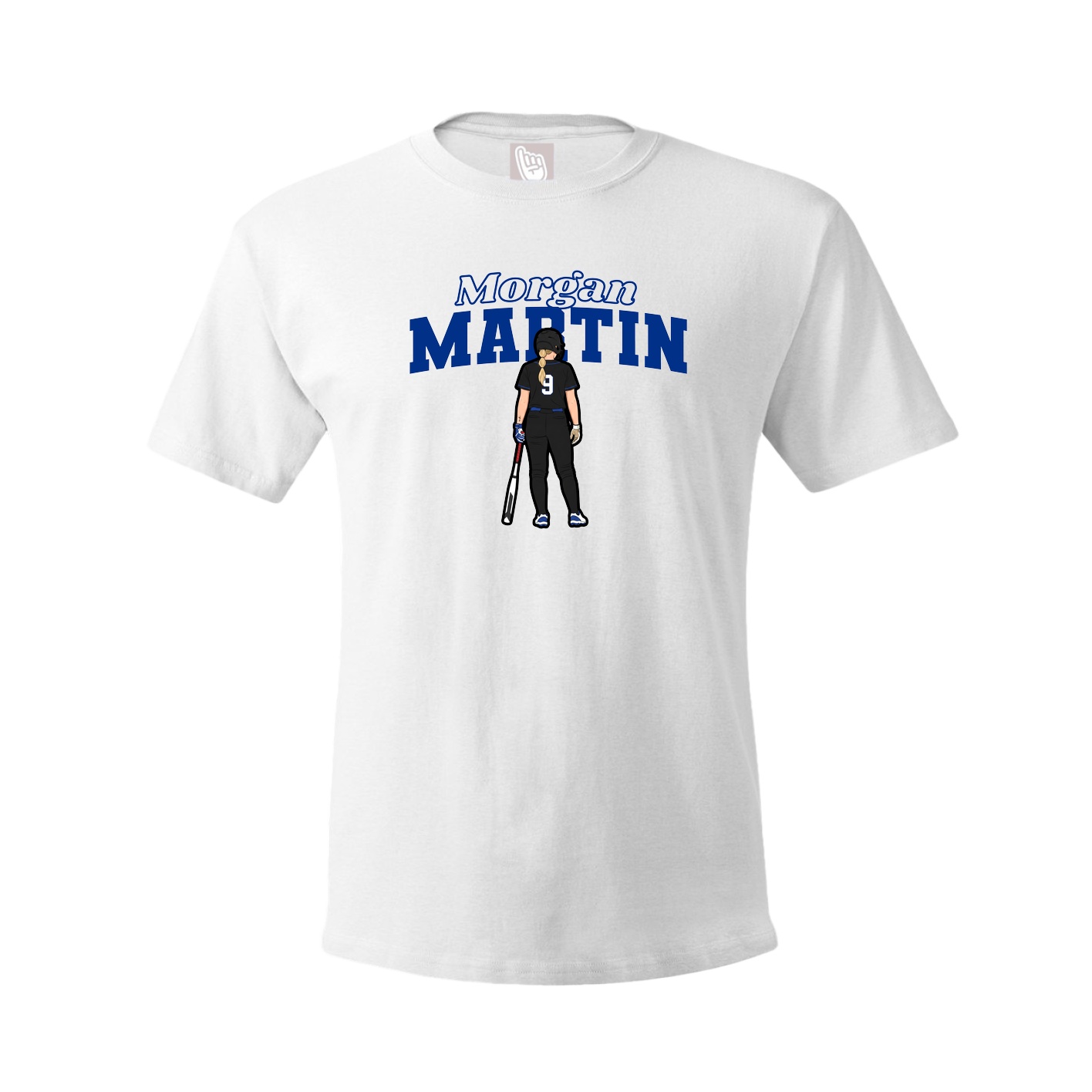 Youth Tee — Name Arch in White