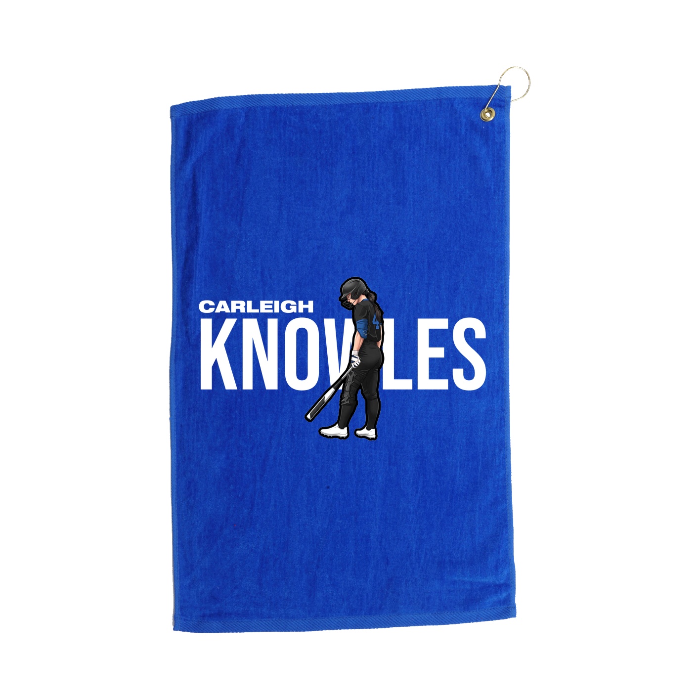 Golf Towel — Player Name in Royal