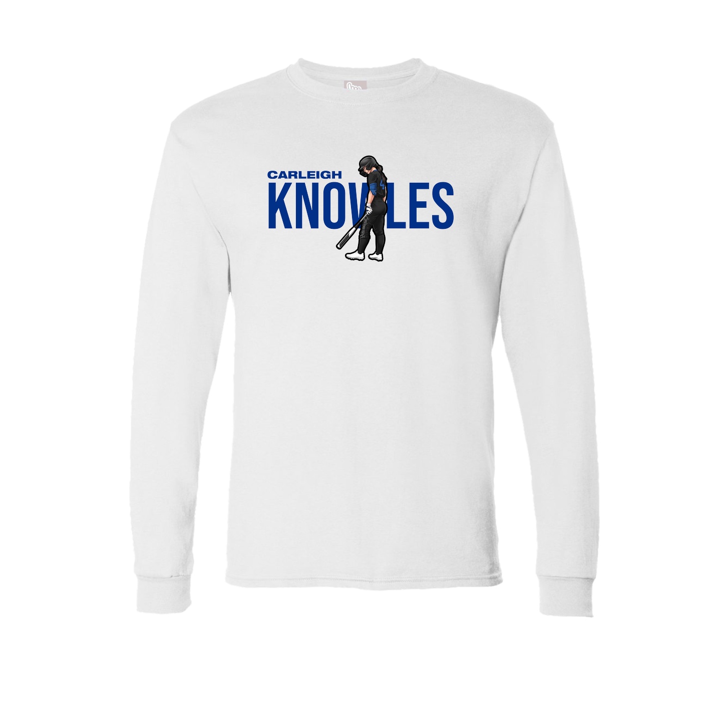 Long Sleeve Tee — Player Name in White