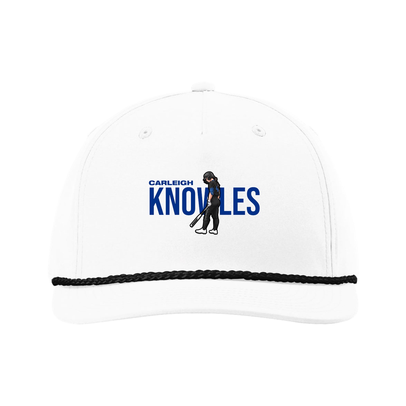 Five-Panel Classic Rope Cap — Player Name in White
