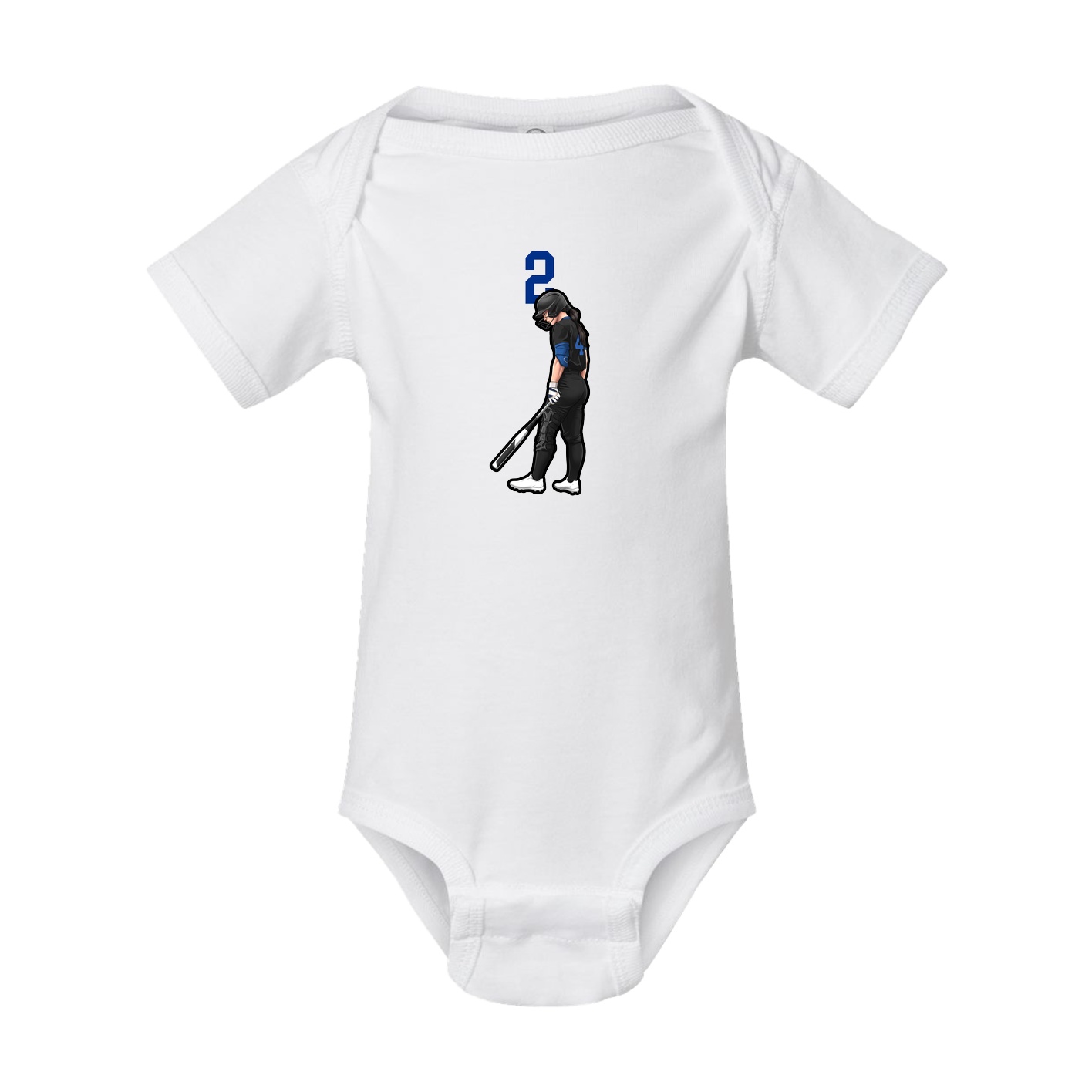 Baby Onesie — Number Top in White