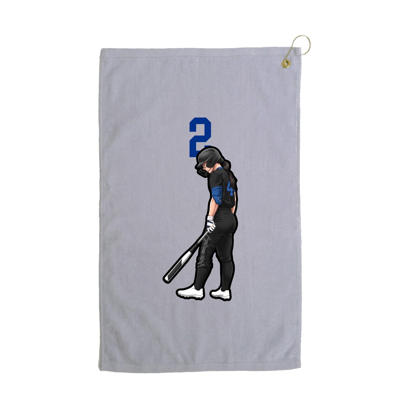 Golf Towel — Number Top in Grey