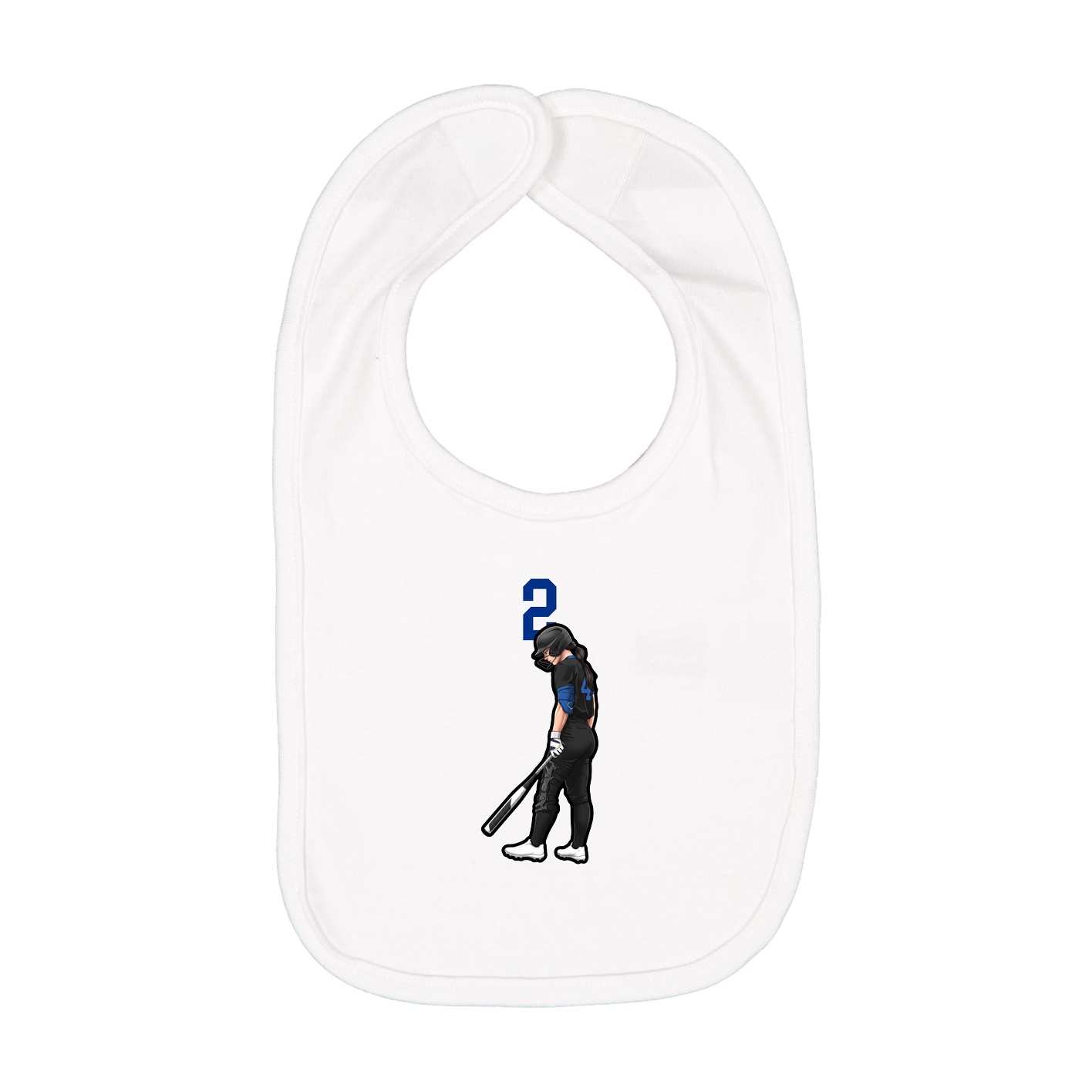 Infant Bib — Number Top in White