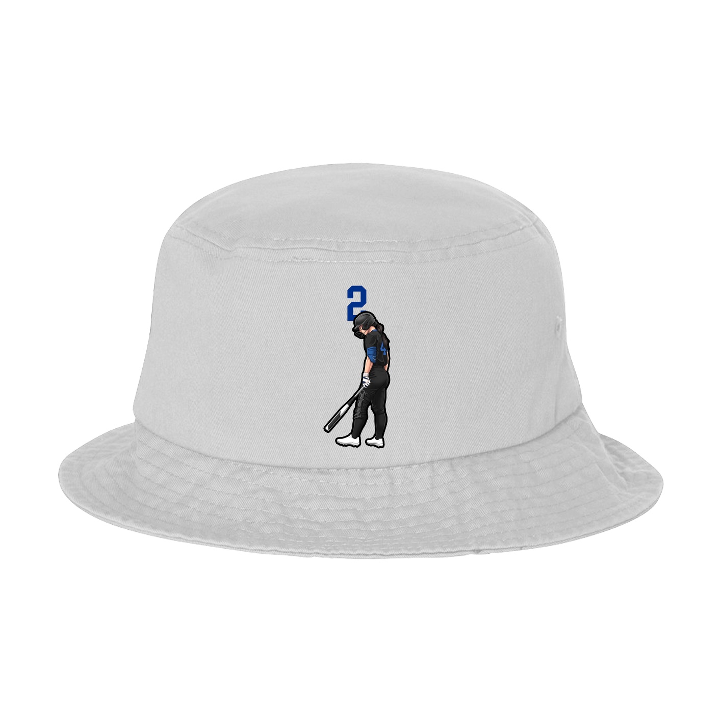 Bucket Cap — Number Top in White