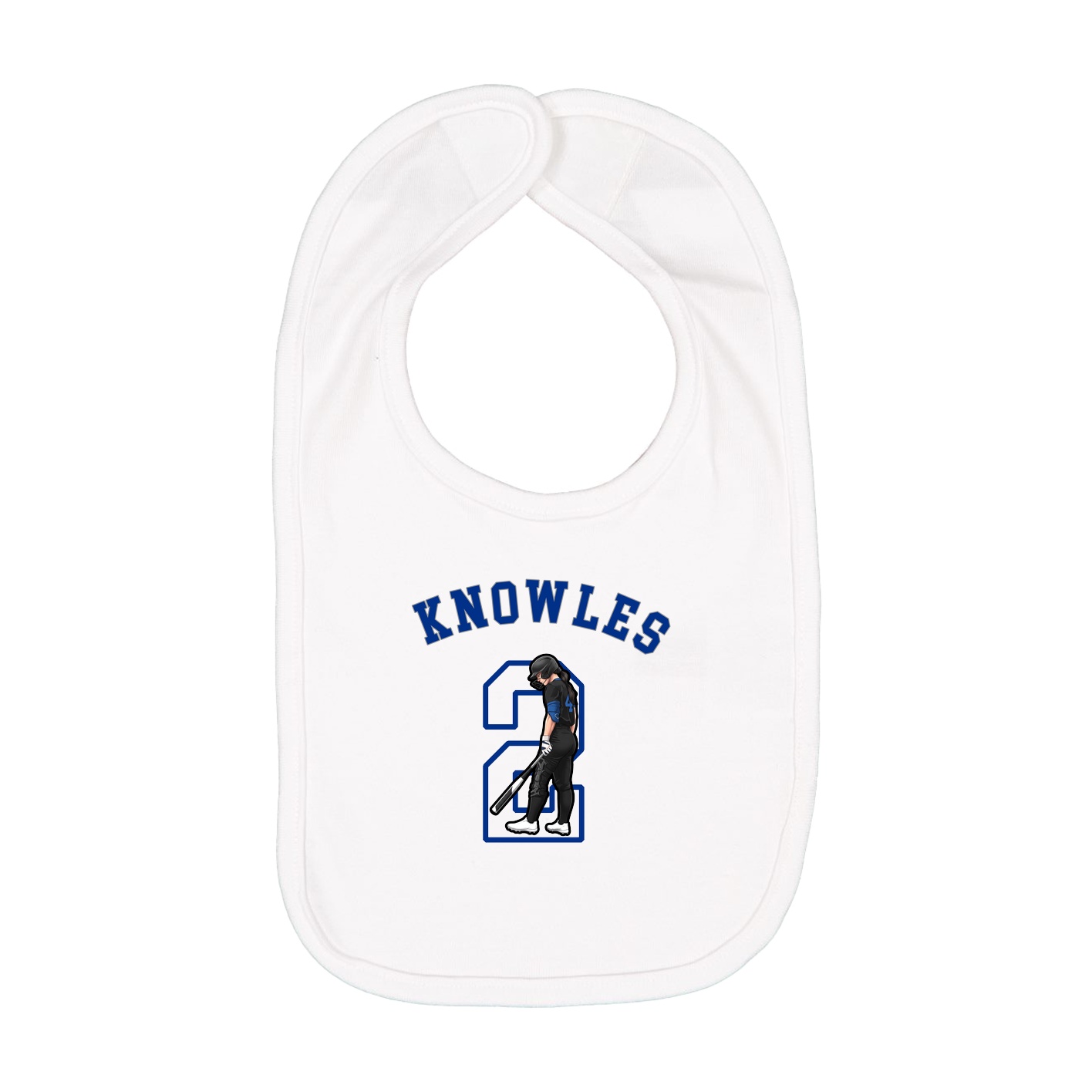 Infant Bib — Shirsey Arch in White