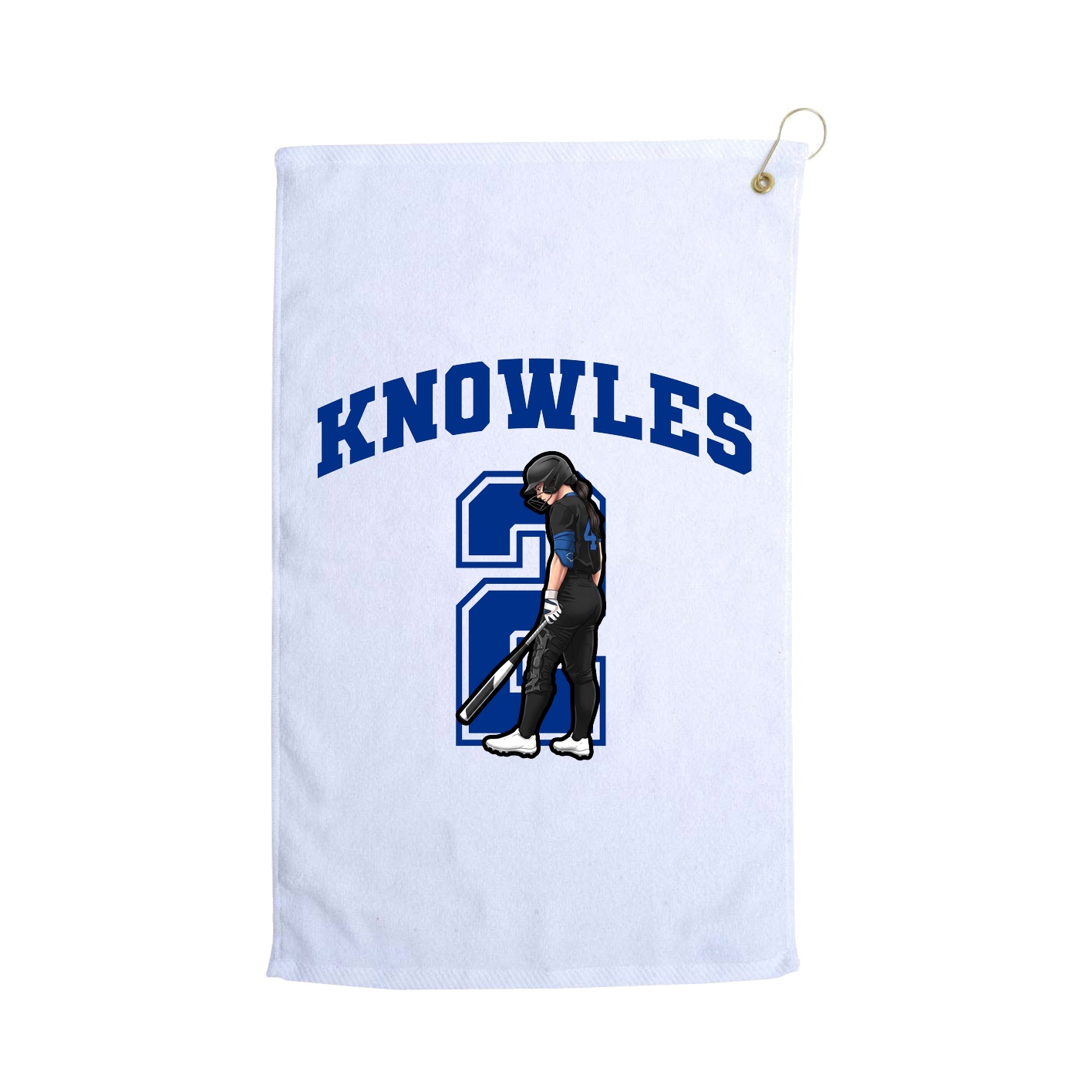 Golf Towel — Number in White