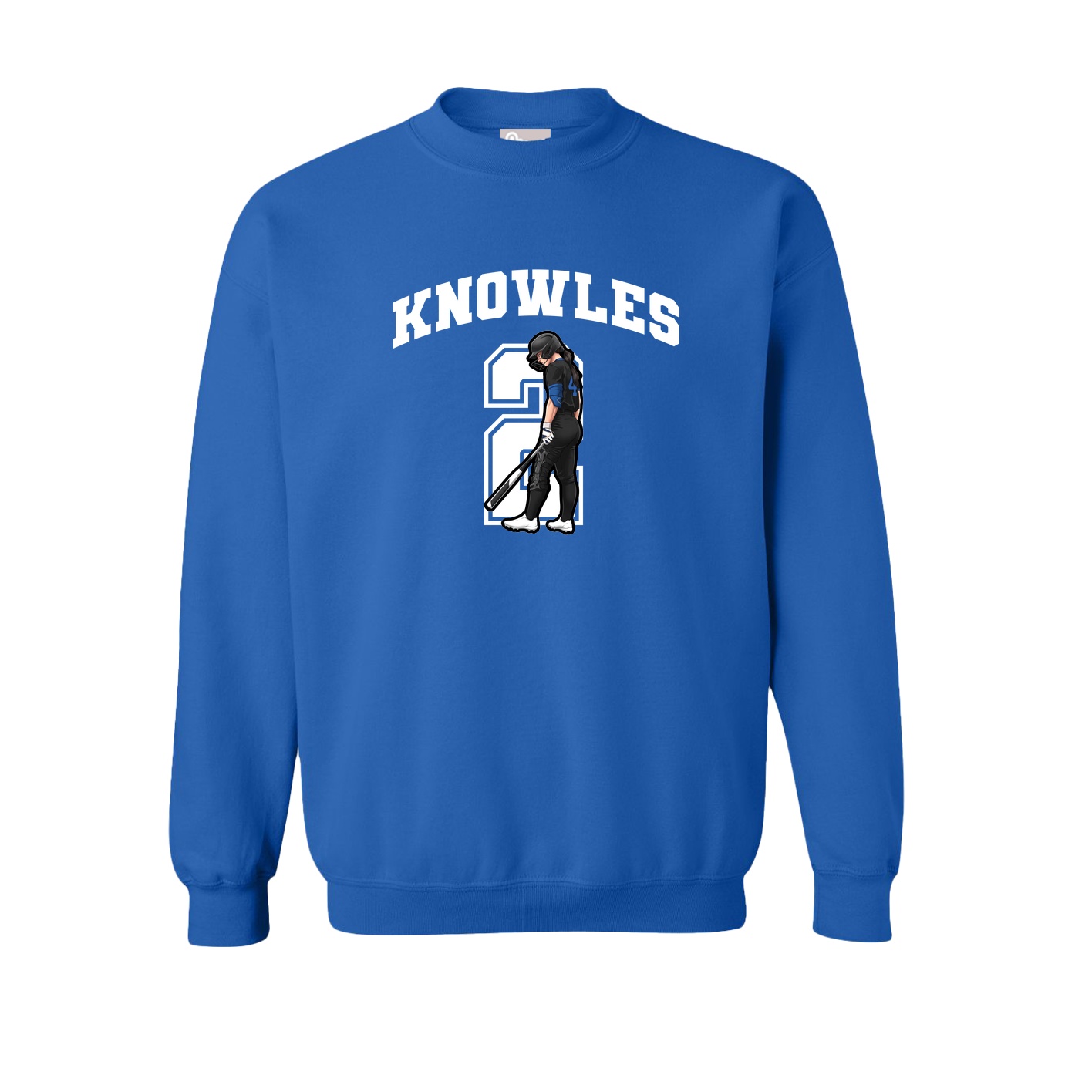 Fleece Crew — Number in Royal