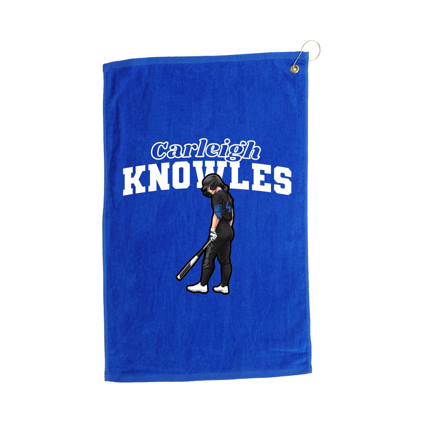 Golf Towel — Name Arch in Royal