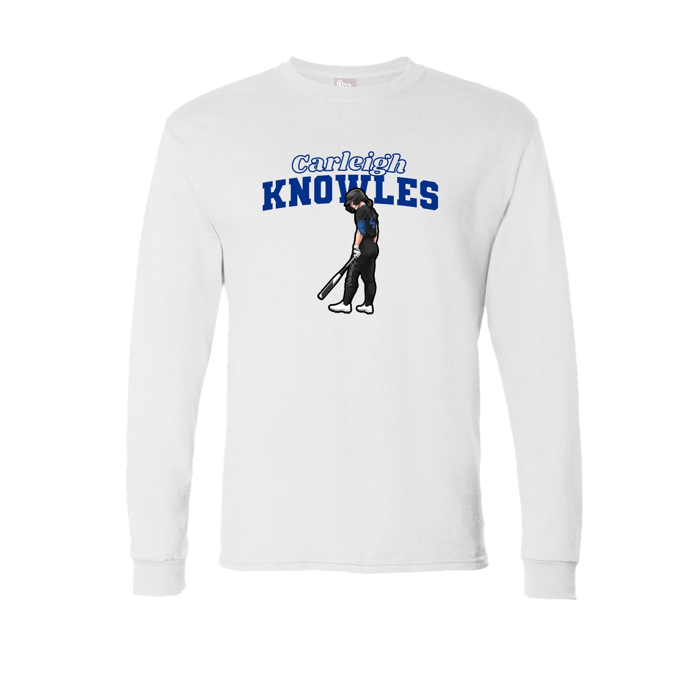 Long Sleeve Tee — Name Arch in White