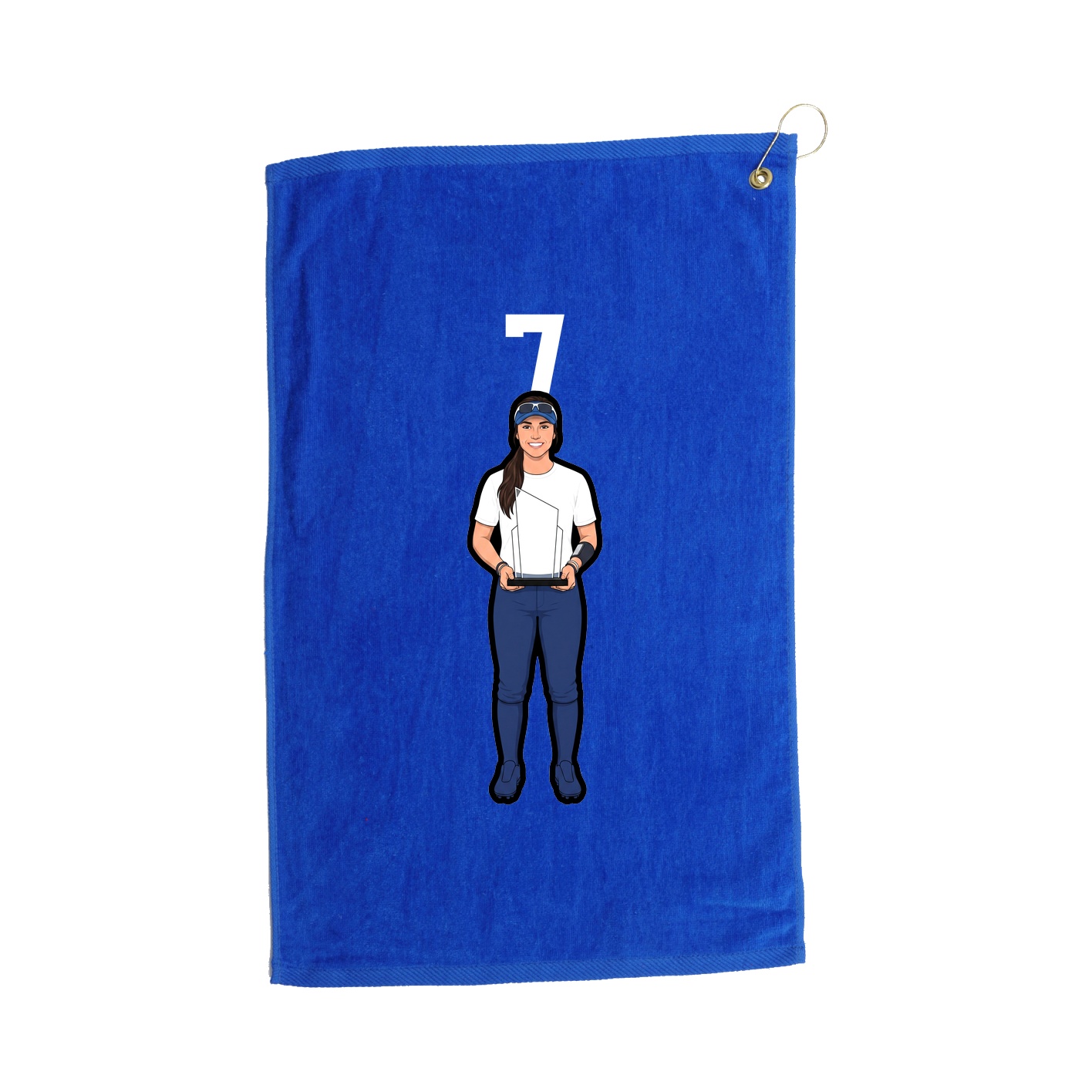 Golf Towel — Number Top in Royal