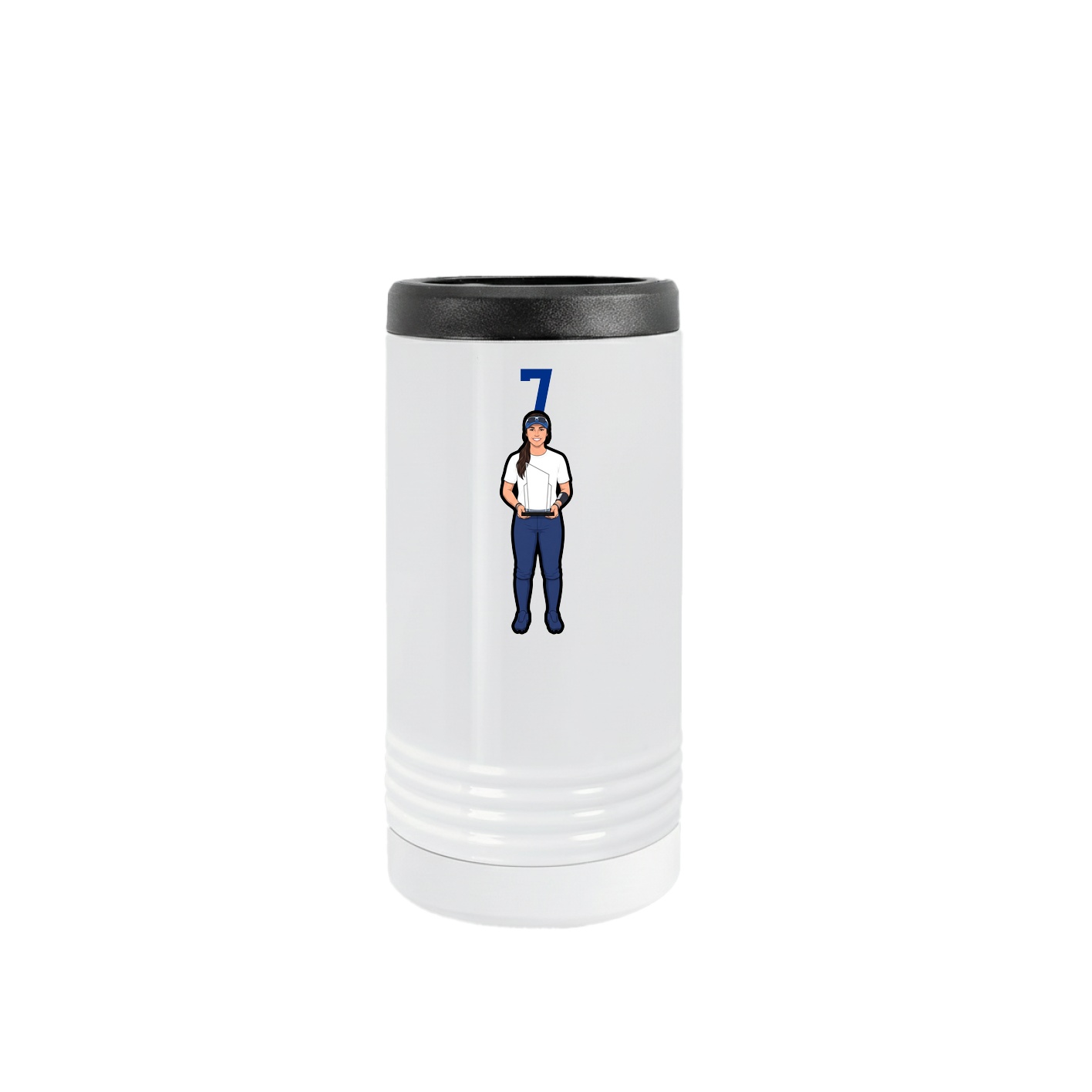 Slim Beverage Holder — Number Top in White