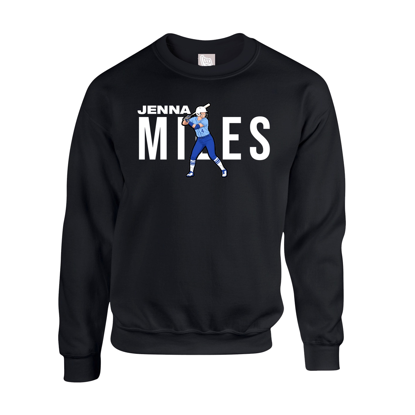 Fleece Crew — Player Name in Black
