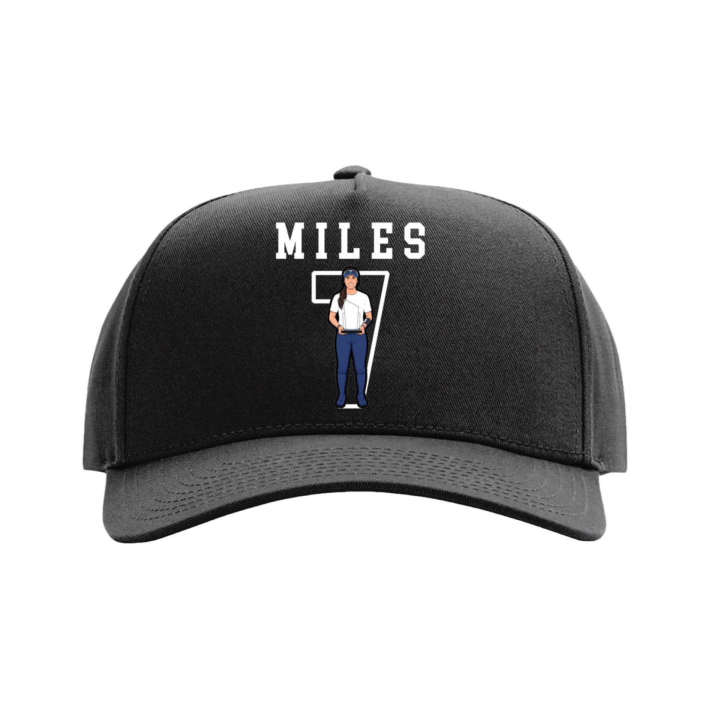 Full Fabric Five-Panel Champ Cap — Shirsey in Black