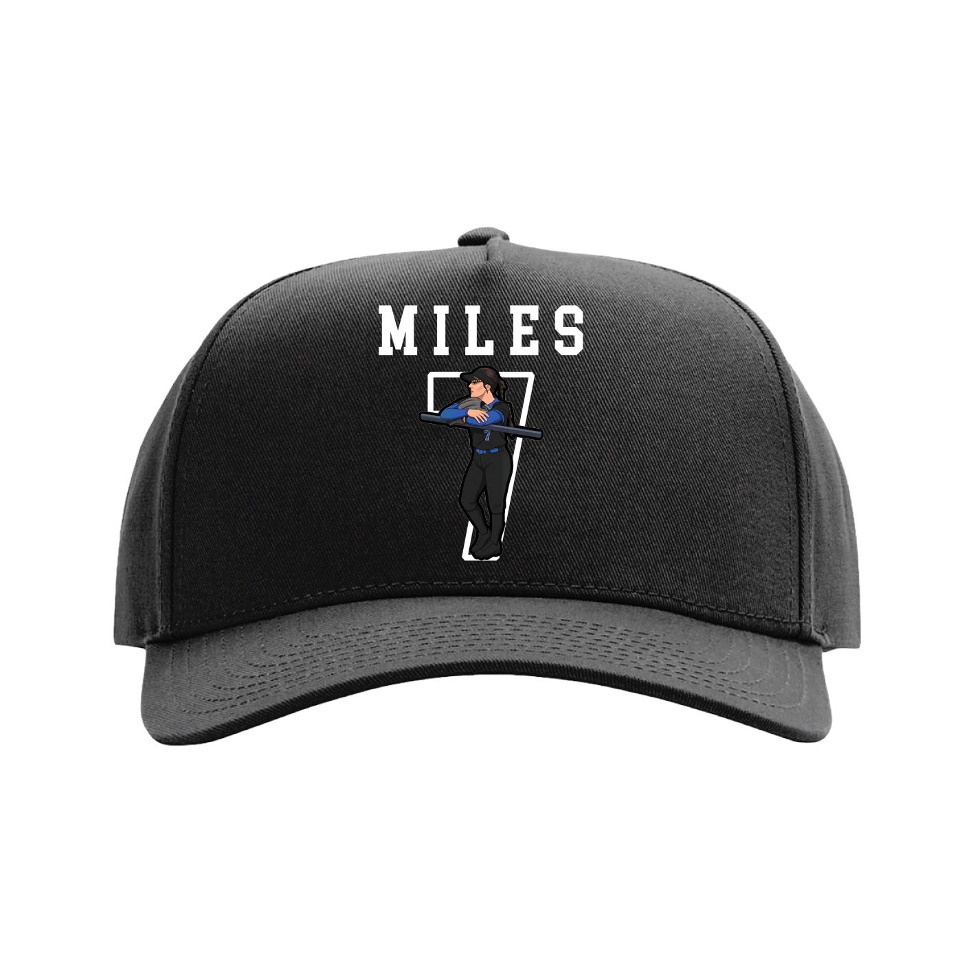 Full Fabric Five-Panel Champ Cap — Shirsey in Black