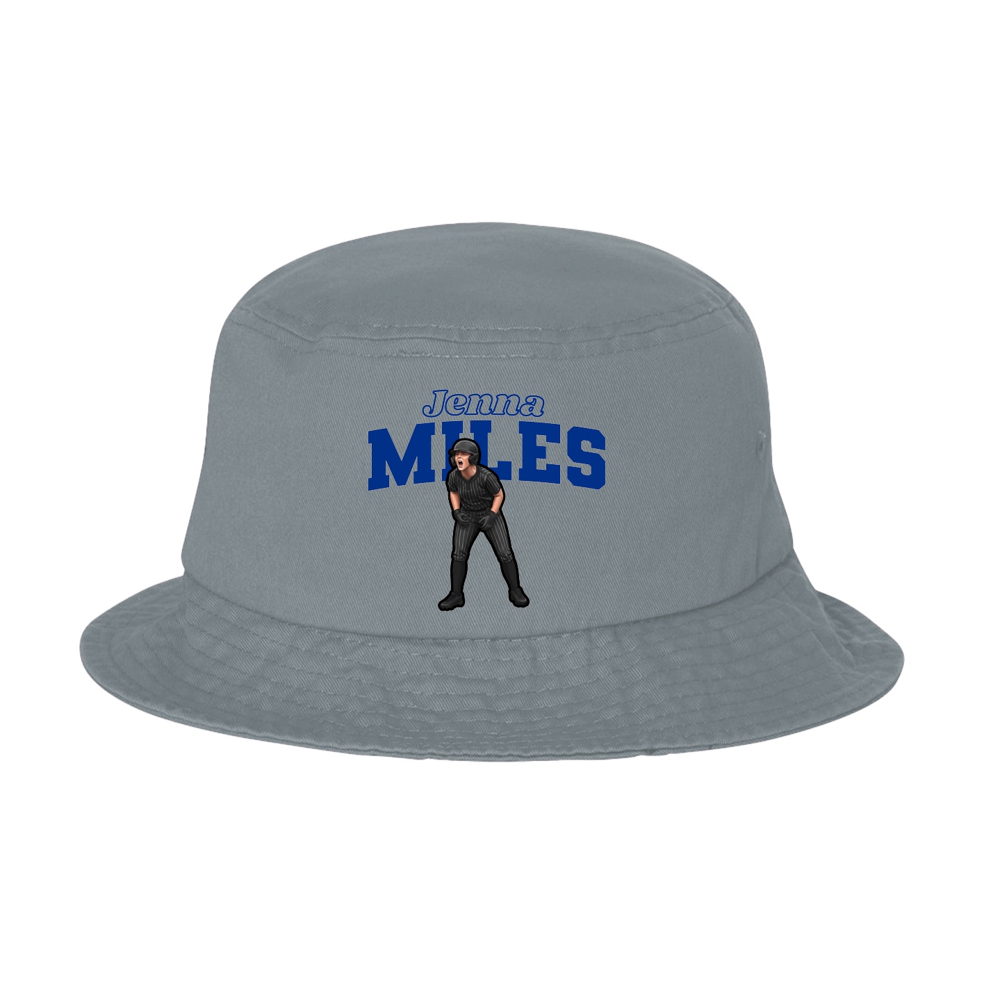 Bucket Cap — Name Arch in Grey