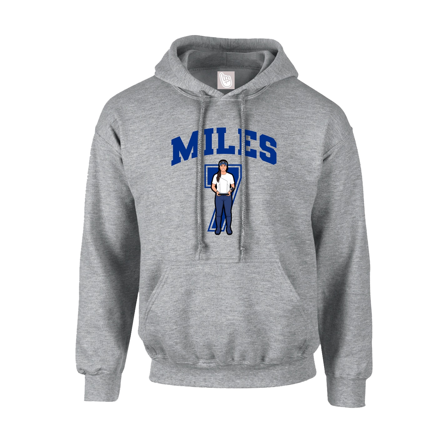 Hoodie — Number in Grey
