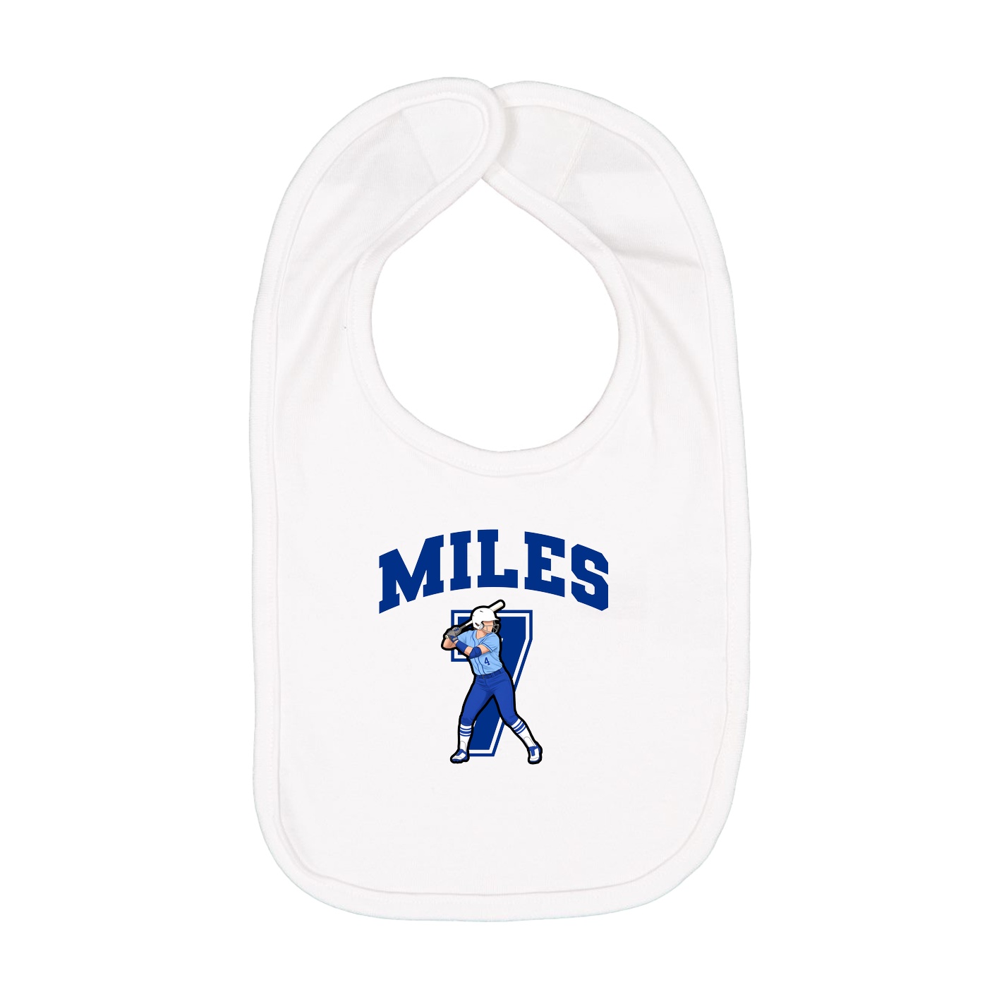 Infant Bib — Number in White