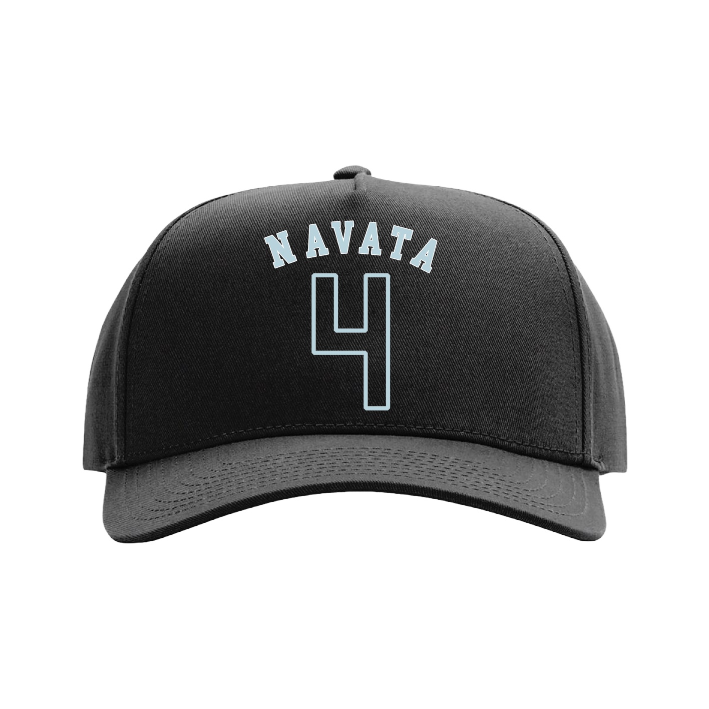 Full Fabric Five-Panel Champ Cap — Shirsey Arch in Black