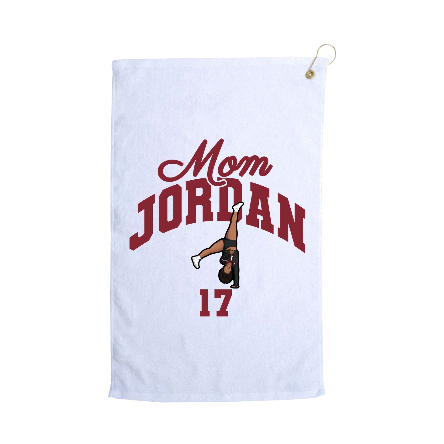 Golf Towel — Mothers Day Arch in White