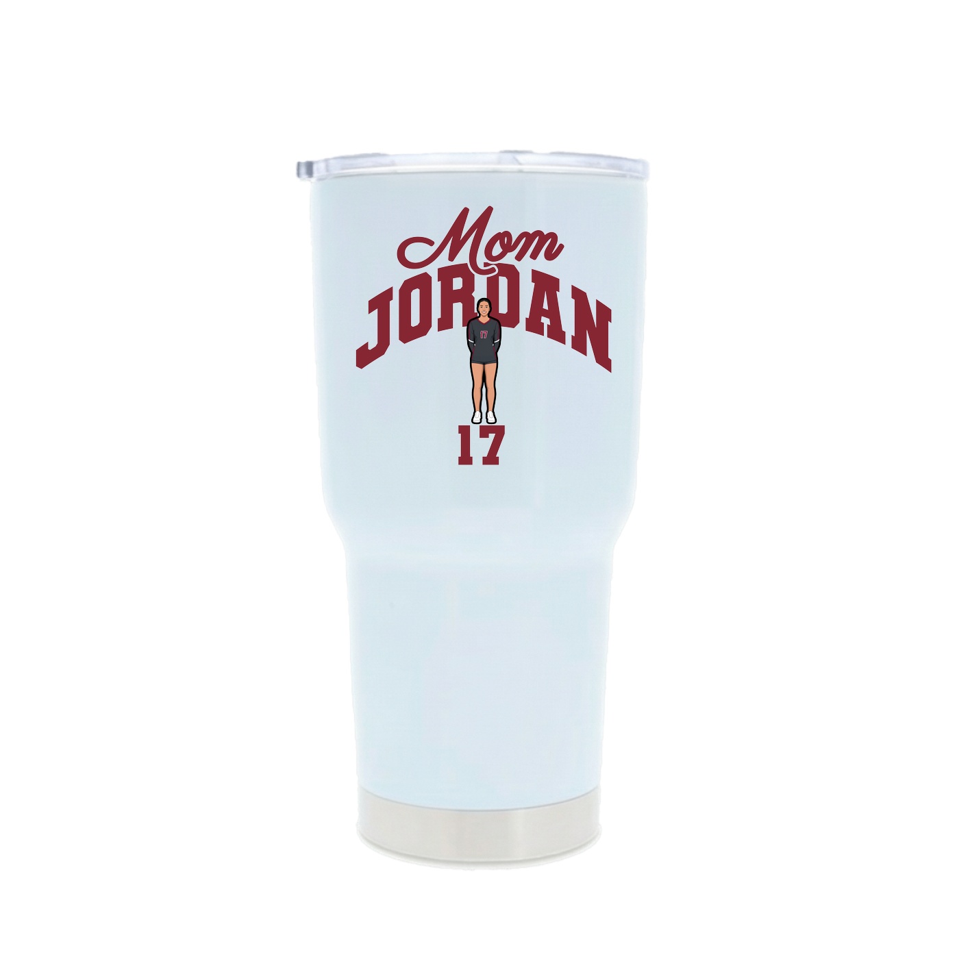 30oz Stainless Steel Tumbler — Mothers Day Arch in White