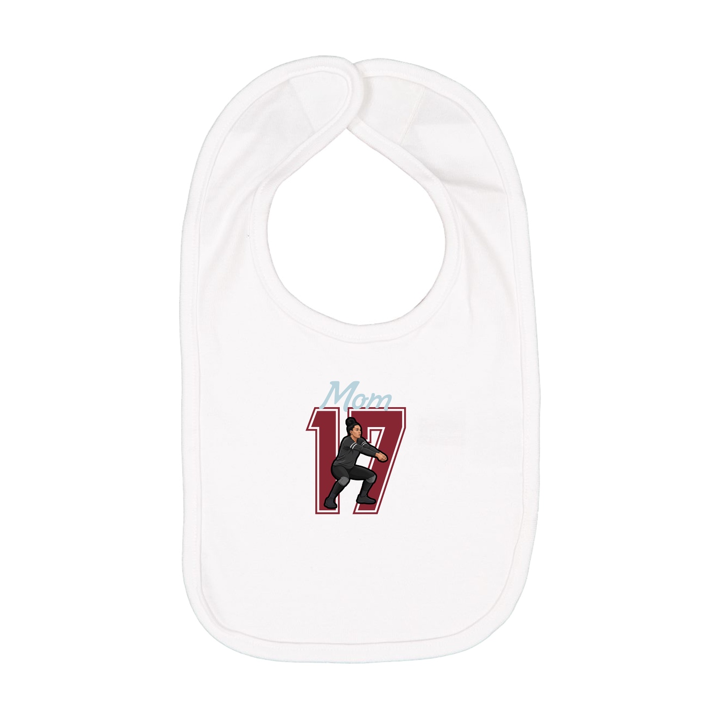 Infant Bib — Mothers Day Shirsey in White