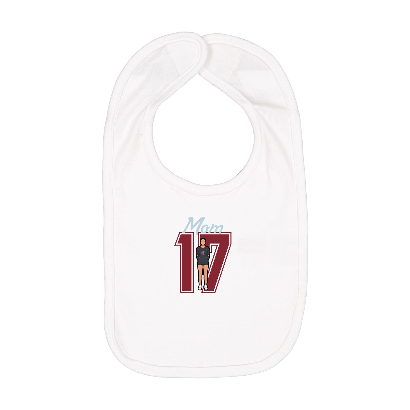 Infant Bib — Mothers Day Shirsey in White