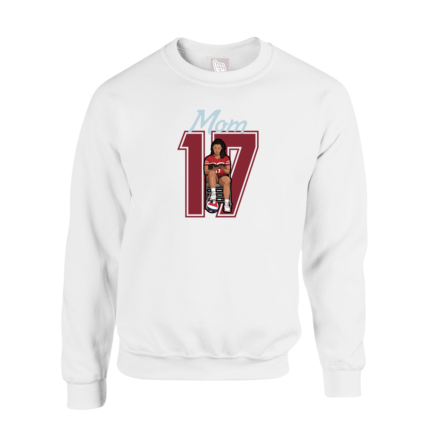 Fleece Crew — Mothers Day Shirsey in White